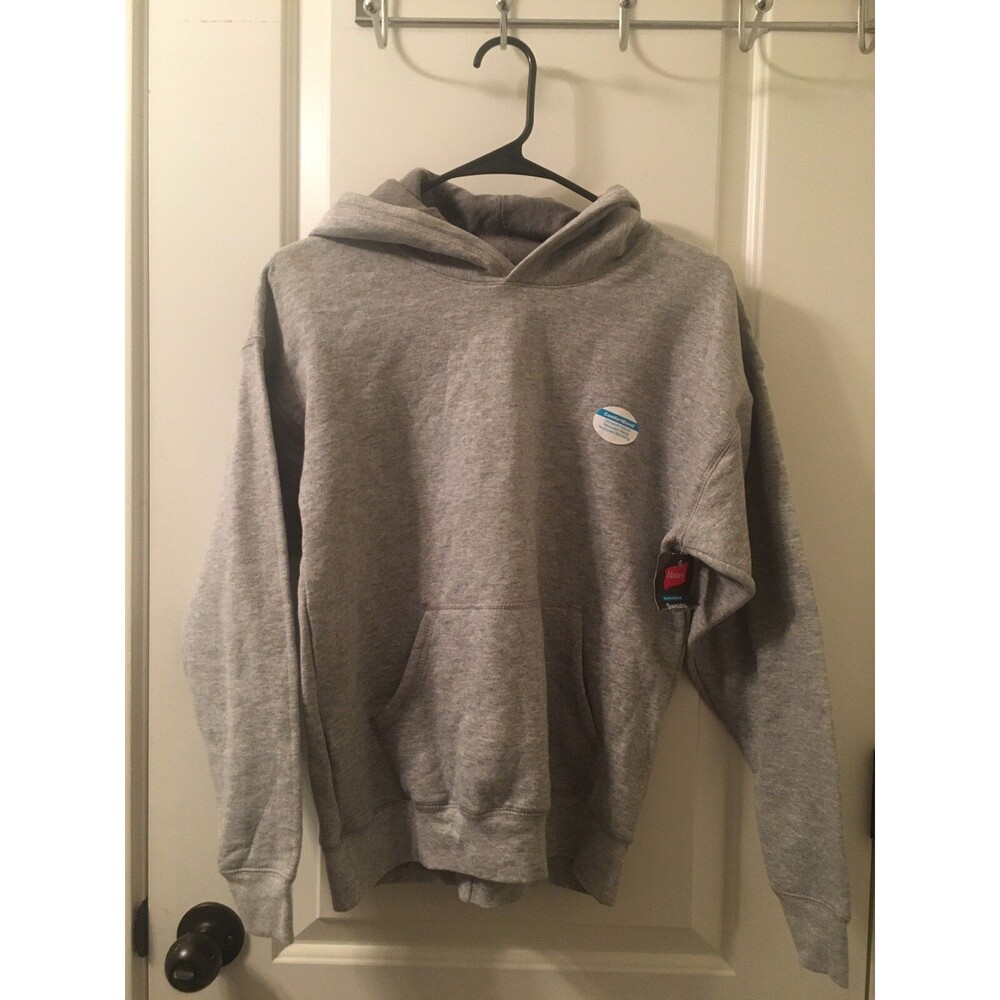 Hanes Comfort Blend Boys Gray Hoodie Sweatshirt Size XL